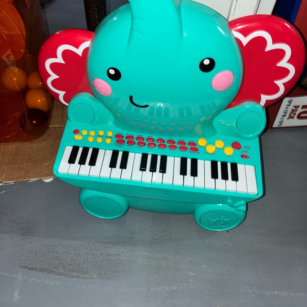 Fisher-Price Teal and Red Elephant Keyboard